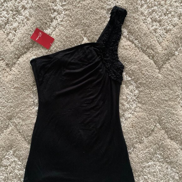 Guess Women's One- Shoulder Summer Black Top (NEW) - Picture 1 of 4